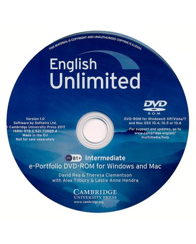 English Unlimited Intermediate Coursebook with e-Portfolio: Английски език - ниво B1+ (учебник с DVD-ROM) - 2
