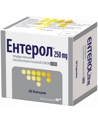 Ентерол, 250 mg, 30 капсули, Biocodex - 1