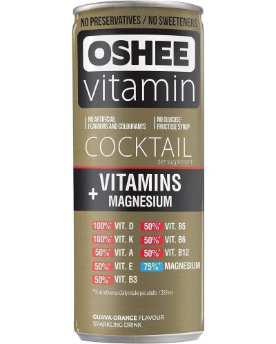 Енергийна напитка с 4 форми на магнезий и витамини, 250 ml, Oshee - 1