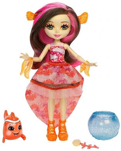 Кукла Mattel Enchantimals - Clarita Clownfish, с риба клоун - 1