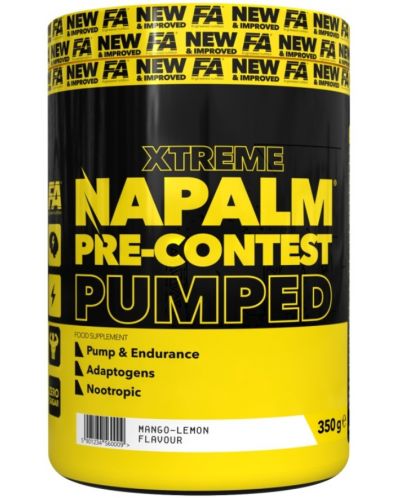 Xtreme Napalm Pre-Contest Pumped, манго с лимон, 350 g, FA Nutrition - 1