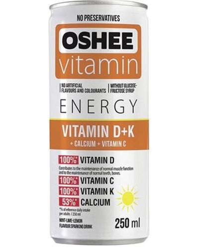Енергийна напитка с витамини D + K, 250 ml, Oshee - 1