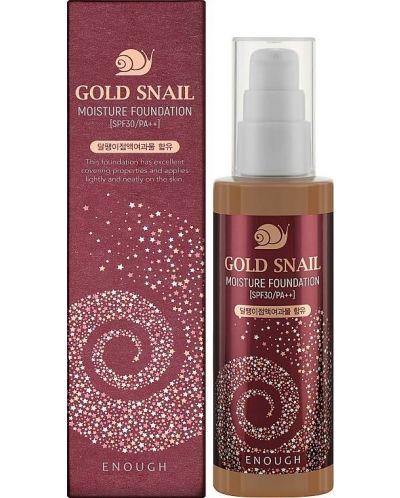 Enough Фон дьо тен Gold Snail, SPF30, N13, 100 ml - 1