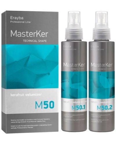 Erayba MasterKer Система за обем с кератин и мулти-плодова киселина M50, 2 x 150 ml - 1