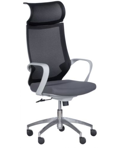 Ергономичен стол Carmen - 7576, сив/черен - 2