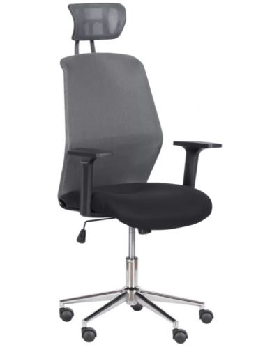 Ергономичен стол Carmen - 7535-1, сив/черен - 2
