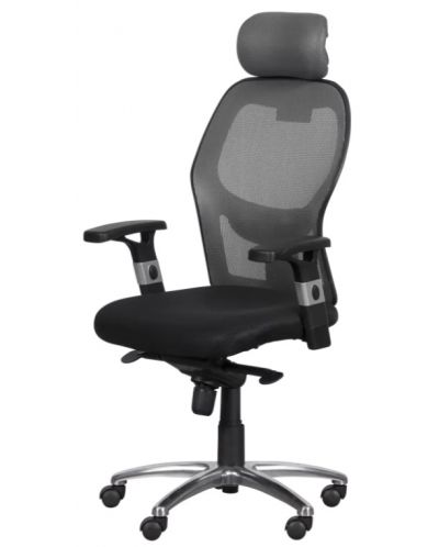 Ергономичен стол Carmen - 7520, черен/сив - 3