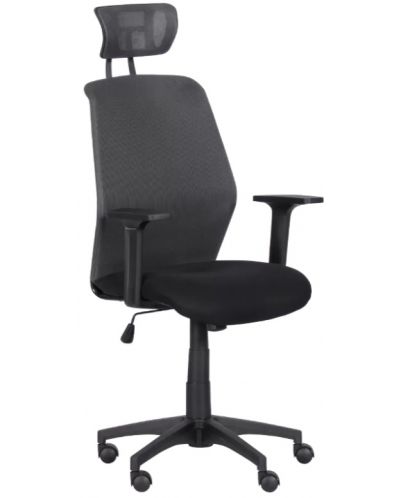 Ергономичен стол Carmen - 7535, сив/черен - 2