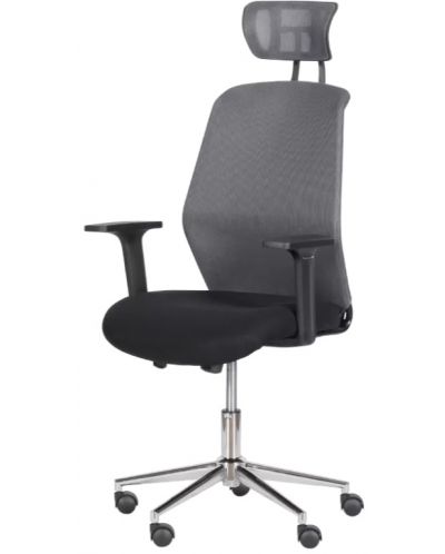 Ергономичен стол Carmen - 7535-1, сив/черен - 3