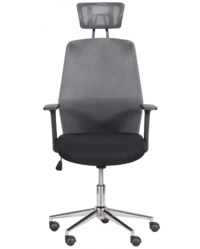 Ергономичен стол Carmen - 7535-1, сив/черен - 1