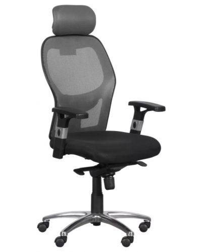Ергономичен стол Carmen - 7520, черен/сив - 2