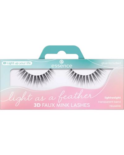 Essence Изкуствени мигли Light as a feather 3D faux mink, 01 Light up your life - 3