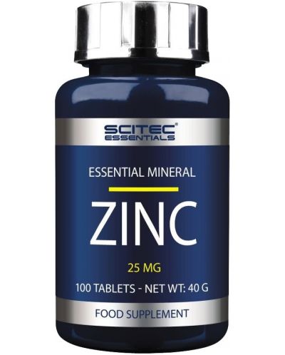 Essentials Zinc, 25 mg, 100 таблетки, Scitec Nutrition - 1
