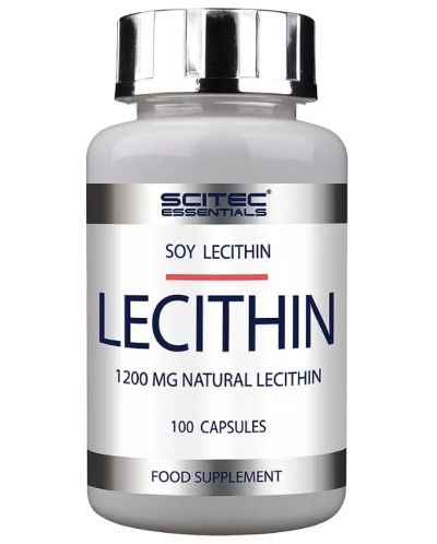 Essentials Lecithin, 1200 mg, 100 капсули, Scitec Nutrition - 1