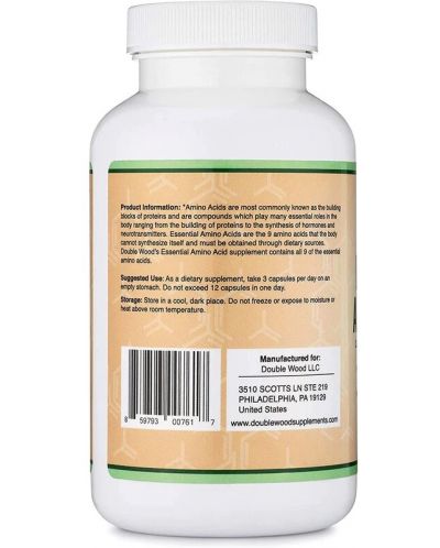 Essential Amino Acids, 225 капсули, Double Wood - 2