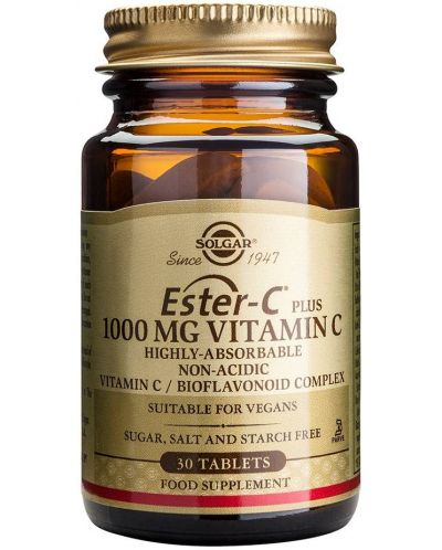 Ester-C, 1000 mg, 30 таблетки, Solgar - 1