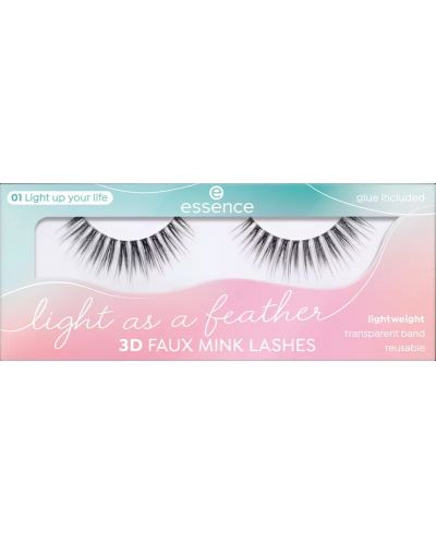 Essence Изкуствени мигли Light as a feather 3D faux mink, 01 Light up your life - 1