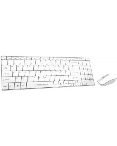 Комплект мишка и клавиатура Esperanza - EK122 Liberty, бели - 1