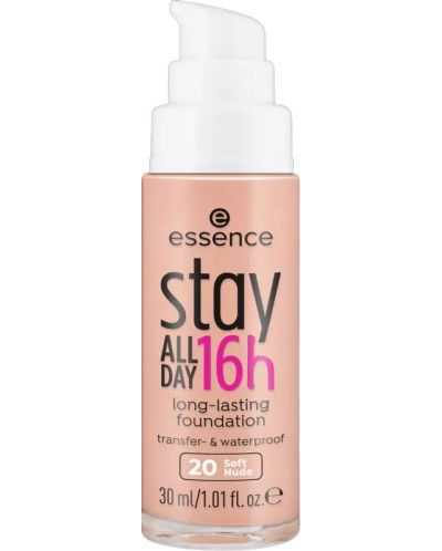 Essence Дълготраен фон дьо тен Stay All Day 16h, 20 Soft Nude, 30 ml - 2