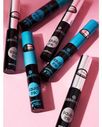 Essence Водоустойчива очна линия Liquid Ink, 01, 3 ml - 9