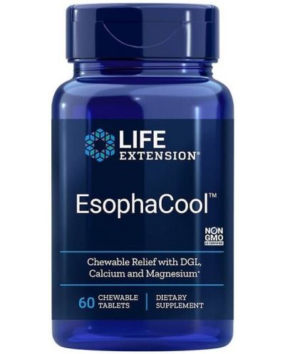 EsophaCool, 60 дъвчащи таблетки, Life Extension - 1