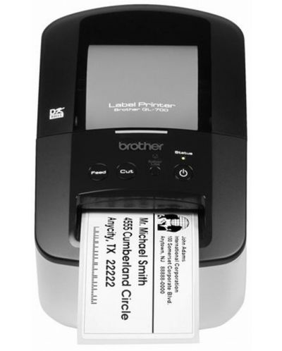 Етикетен принтер Brother - QL-700, черен/сив - 1