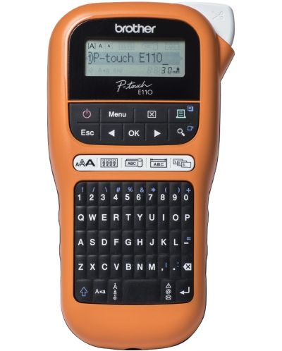 Етикетен принтер Brother - P-touch PT-E110VP, черен - 1