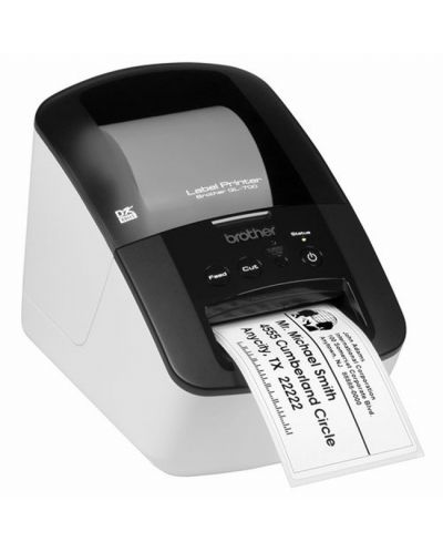 Етикетен принтер Brother - QL-700, черен/сив - 2