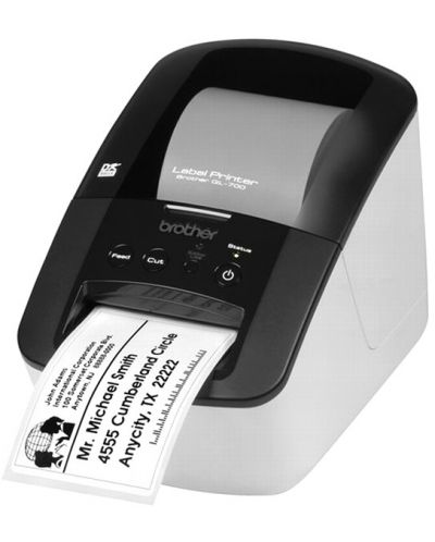 Етикетен принтер Brother - QL-700, черен/сив - 3