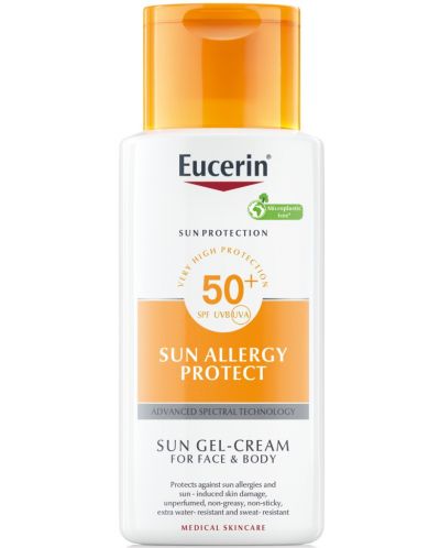 Eucerin Sun Слънцезащитен гел-крем Allergy Protect, SPF50, 150 ml - 1