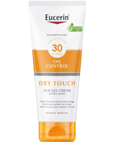 Eucerin Sun Слънцезащитен гел-крем за тяло Dry Touch, SPF30, 200 ml - 1