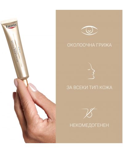 Eucerin Hyaluron-Filler + Elasticity Околоочен крем, SPF20, 15 ml - 3