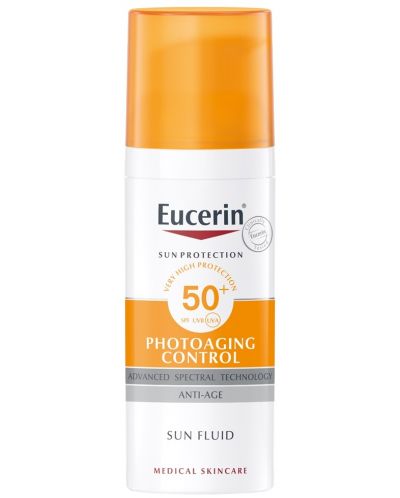 Eucerin Sun Слънцезащитен флуид Photoaging Control, SPF50, 50 ml - 1