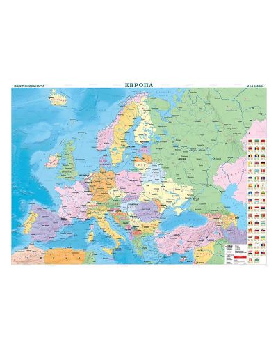 Европа. Политическа стенна карта - 1