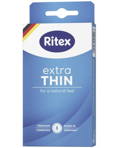 Extra Thin Презервативи, супер тънки, 8 броя, Ritex - 1