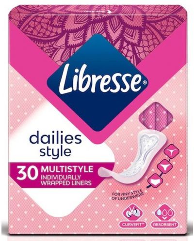 Ежедневни превръзки Libresse - Multistyle Normal, 30 броя - 1