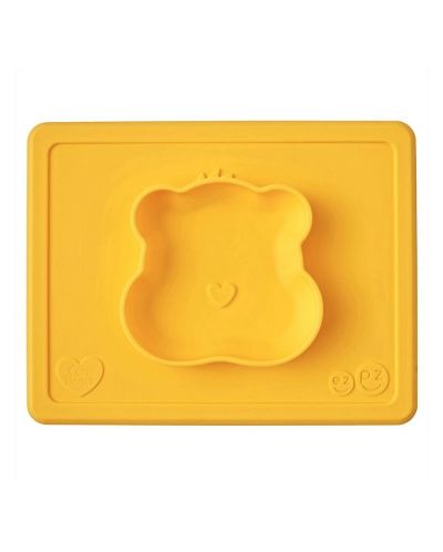 Ezpz Подложка за хранене с купичка Care Bear Жълта