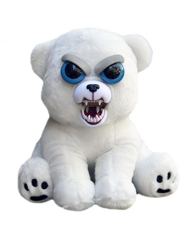 Плашеща плюшена играчка WMC Toys Feisty Pets - Полярна мечка - 3