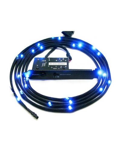 LED лента NZXT - Sleeved LED Kit, Blue CB, черна - 1