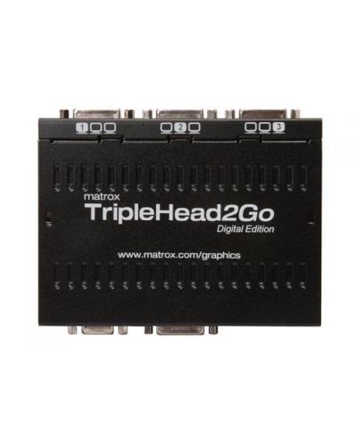 Външен мулти-дисплей адаптер Matrox - T2G-D3D-IF, черен - 1