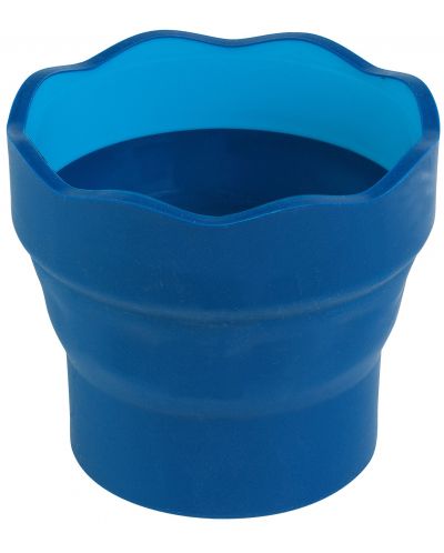 Сгъваема чаша за рисуване Faber-Castell - Синя - 1