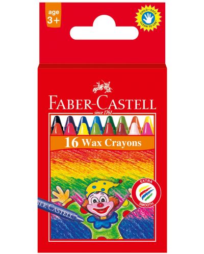 Восъчни пастели Faber-Castell - 16 цвята - 1