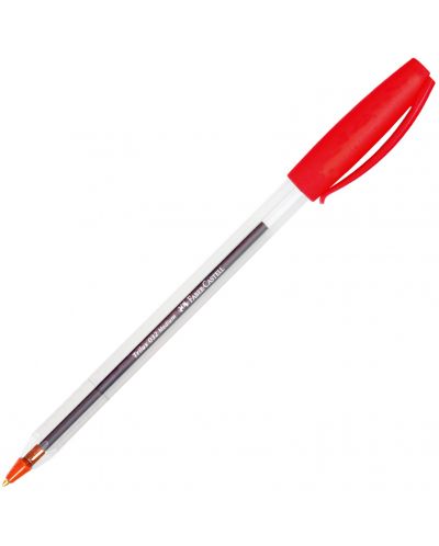 Химикалка Faber-Castell - 032 M, червена - 1