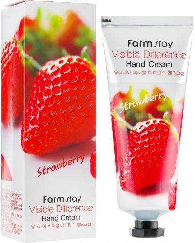 FarmStay Крем за ръце Visible Difference Strawberry, 100 ml - 2