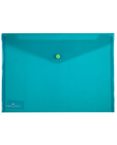 Папка с копче Faber-Castell - Лого, зелена - 1