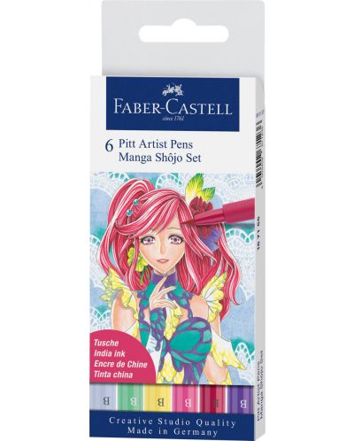 Faber-Castell Pitt Artist - Manga Shojo, 6 цвята - 1
