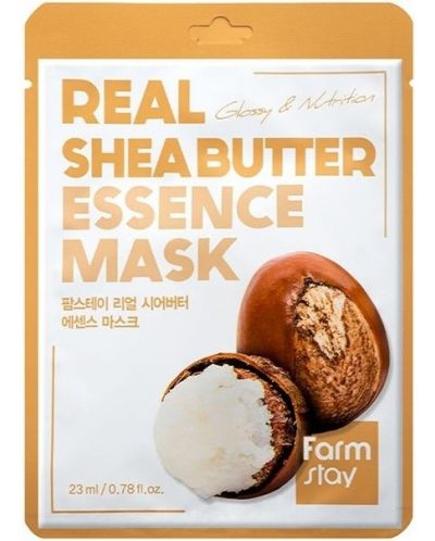 FarmStay Real Essence Лист маска за лице Shea Butter, 23 ml - 1