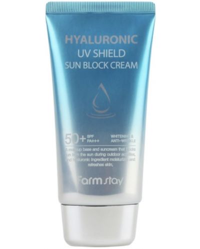 FarmStay Hyaluronic Слънцезащитен крем UV Shield, SPF50+, 70 g - 1