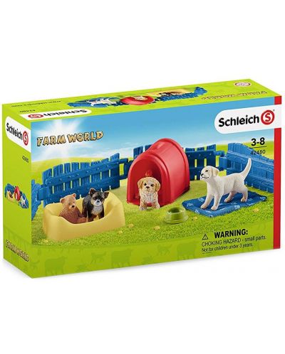 Комплект фигурки Schleich Farm Life Dogs - Кучешка кошарка - 7