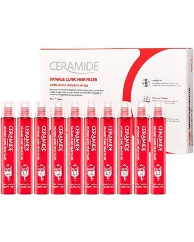 FarmStay Ceramide Ампули за коса Damage Clinic Hair Filler, 10 x 13 ml - 1